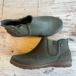 Bogs Sweetpea Rain Boots Chelsea Slip On Round Toe Waterproof Sage Green Size 6